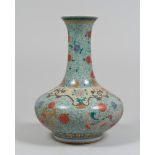 VASE IN PORCELAIN WITH POLYCHROME ENAMEL, CHINA, EARLY 20TH CENTURY flattened spherical body,
