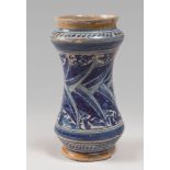 ALBARELLO IN MAIOLICA, SICILY EARLY 18TH CENTURY

white and blue enamel with ferns and leaves.

Size