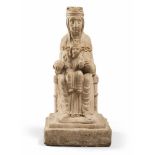 SCULPTOR NORTHERN ITALY, 14TH CENTURY 



VIRGIN WITH CHILD ON THRONE

Sculpture in stone, cm. 43