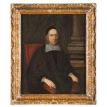 ENGLISH PAINTER, 17TH CENTURY



PORTRAIT OF PRELATE IN HIS STUDY

Oil on board, cm. 39 x 31,5