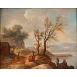 DUTCH PAINTER, 19TH CENTURY



LAKE LANDSCAPE WITH FISHERMEN AND TOWN PEOPLE

Oil on board, cm. 32 x