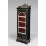 SMALL DISPLAY CABINET IN EBONY, FRANCE NAPOLEON III

gold finishes. One glass door in front.