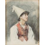 PIO JORIS

(Roma 1843 - 1921)



BOY WITH MASK

Watercolour on paper, cm. 26 x 19

Signed lower left