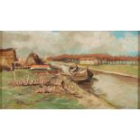 PAOLO CORCOS

(20th century)



NAVIGLIO

Oil on cardboard, cm. 22 x 37

Signed lower right

Framed