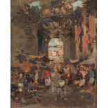 VINCENZO IROLLI 

(Napoli 1860 - 1942)



THE MARKET AT PORTA CAPUANA

Oil on board, cm. 16 x 13