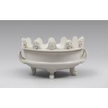 RARE ICECREAM SERVER IN PORCELAIN, NAPLES, CAPODIMONTE FIRST HALF 19TH CENTURY

entirely white