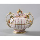 POTICHE IN PORCELAIN, SEVRES 20TH CENTURY

18th century style, white glazing and polychrome,