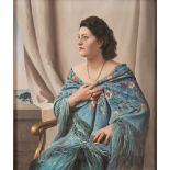 BRUNO CROATTO

(Trieste 1875 - Roma 1948)



PORTRAIT OF LADY WITH BLUE SHAWL 

Oil on canvas, cm.