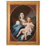 FRANCESCO DE MURA, workshop of

(Napoli 1696 - 1782)



VIRGIN WITH CHILD

Oil on oval canvas, cm.