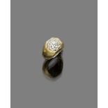 RING

yellow gold 18 kt., centre studded with diamonds.

Diamonds ct. 1.50 ca., overall weight gr.