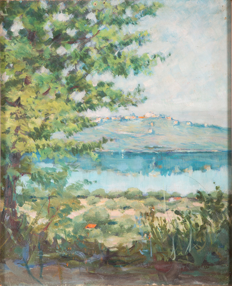 AUGUST CLEMENS HUMBERT

(Francoforte 1827 - 1898)



Lake landscape

Oil on cardboard, cm. 29 x