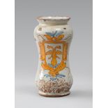 VASE IN MAJOLICA, BURGIO OR SCIACCA, LATE 18TH, EARLY 19TH CENTURY

white glazing, with decoration