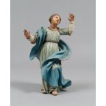 SCULPTURE OF THE MAGDALENE, IN WOOD AND PAPER MACHE, NAPLES 19TH CENTURY

blue lacquer and