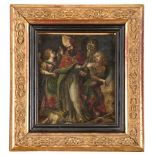 PAINTER FROM VENETO, 17TH CENTURY



BISHOP SAINT DESTROYS PAGAN IDOLS 

Oil on copper,cm. 13 x 12