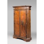 RARE WARDROBE IN WALNUT, PROBABLY TOSCANA 17TH CENTURY

front with two doors. Bracket feet. Fine