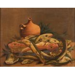 ITALIAN PAINTER, 20TH CENTURY



STILL LIFE WITH GAME

STILL LIFE WITH FISH

Two painting oil on