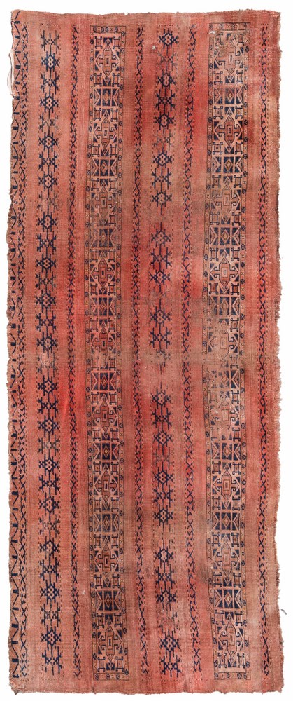 RARE CHUVAL ERSARI RUG, EARLY 19TH CENTURY

woven in vertical strips, design with crosses and