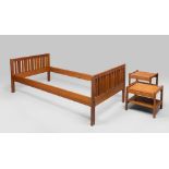 BED AND TWO NIGHTSTANDS IN OAK AND BEECHWOOD, POLTRONOVA 1970s
Size cm. 70 x 100 x 195.