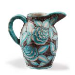 JUG IN GLAZED CERAMIC, C.A.S. VIETRI 1950 ca.
Floral pattern.
Size cm. 27 x 11,5 x 28.