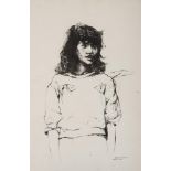 LORENZO VESPIGNANI (Rome 1924 - 2001)
Girl from Trastevere, 1956
Etching, cm. 59 x 38