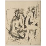 LUIGI MONTANARINI
(Firenze 1906 - Roma 1998)

Nude figure and mirror, 1945
Indian ink on paper,