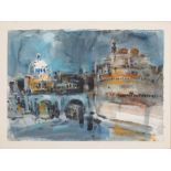 GÜNTHER RECHN
(Lodz, Polonia 1944)

Roma, Castel Sant'angelo, 1997
Watercolour on paper, cm. 45 x 60