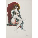 RENATO GUTTUSO
(Bagheria 1912 - Roma 1987)

Figure, 1980s
Ink and watercolour on paper, cm. 50 x