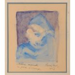 PRIMO CONTI 
(Firenze 1900 - Fiesole 1988)

Child's head, 1967
Lithograph, ex. printing test
Size of