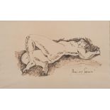 BEPPE GUZZI
(Genova 1902 - Roma 1982)

Reclining nude
Felt tip on paper, cm. 27 x 44
Signature lower