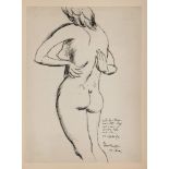 LUIGI MONTANARINI (Florence 1906-1998)
Nude from behind, 1944 Ink on paper, cm. 41 x 30
Signature,