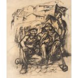 UGO ATTARDI

(Genoa 1923-Rome 2006)

Shepherds, 1955

Charcoal and ink on paper, cm. 63 x 53