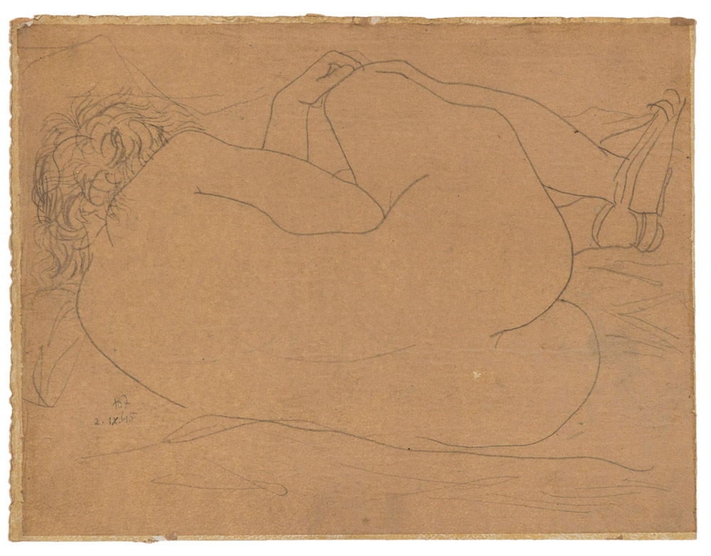 ITALIAN PAINTER 1940s

Nude back, 1945
Pencil on paper applied to cardboard, cm. 20 x 25,5