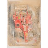 ANTONINO LA BARBERA 
(Mazara del Vallo 1945)

Ferrari
Pencil, pastels and white lead on paper, cm.