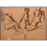 LUIGI MONTANARINI (Firenze 1906 - Roma 1998)
Female nudes, 1929
Monochrome watercolour on brown