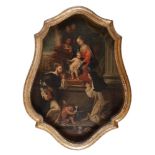 ROMAN PAINTER, 18TH CENTURY VIRGIN AND CHILD, SAINT DOMINIC AND SAINT CATHERINE DA SIENA
Oil on