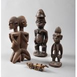 FOUR SCULPTURES IN WOOD, YORUBA NIGERIA 20TH CENTURY
two figures are nude and two are kneeling. The