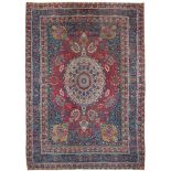 FINE MASHED RUG, EARLY 20TH CENTURY
large medallion on white base and secondary motifs with Prophet