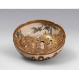 LARGE SATSUMA BOWL, JAPAN LATE 19TH, EARLY 20TH CENTURY
in ceramic illustrated in polychrome and