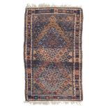 BELLUCISTAN RUG, FIRST HALF 20TH CENTURY
two rhomboids in centre field on blue base.
Size cm.