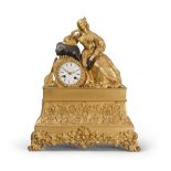 FINE CLOCK IN ORMOLU, FRANCE 19TH CENTURY
case with allegory of music. Rectangular base,