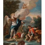 NEAPOLITAN SCHOOL, 18TH CENTURY TOBIAS AND THE ANGEL
Oil on canvas, cm. 75 x 64
PROVENANCE Private
