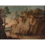 UNKNOWN PAINTER, 18TH CENTURY
LANDSCAPE WITH TRAVELLERS
Oil on canvas, cm. 47,5 x 62
PROVENANCE