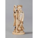 SCULPTURE IN IVORY IN SHIBAYAMA STYLE, JAPAN, EARLY 20TH CENTURY
depicting Jurojin portayed in