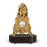 FINE CLOCK IN ORMOLU, FRANCE 19TH CENTURY
parallelepiped case, surmounted by gallant group. Clock