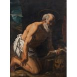 GIUSEPPE CALETTI, attr. to (Cremona 1600 - Ferrara 1660)
SAN GIROLAMO ADORING THE CROSS
Oil on