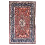 FINE ISFAHAN RUG, FIRST HALF 20TH CENTURY
small medallion on white base and secondary motifs with