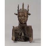 LARGE ANCESTOR TORSO IN BRONZE, YORUBA NIGERIA EARLY 20TH CENTURY
with headpiece and vest.
Size