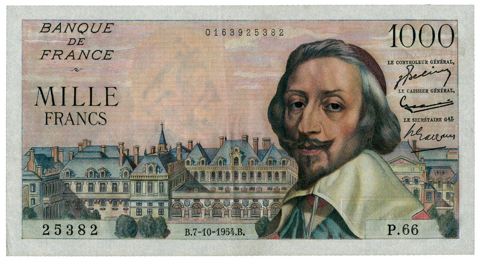 BANKNOTES, 紙鈔, FRANCE, 法國, Banque de France: 1000-Francs (2), 28 November 1940, Paris, serial no.O.