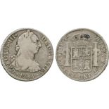 COINS, 錢幣, MEXICO, 墨西哥, Charles III: Silver 8-Reales, 1784FF, Mexico City mint (KM 106.2). Very