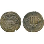 COINS, 錢幣, INDIA – PORTUGUESEm, 印度 - 葡屬, Ceylon, Felipe III: Silver Tanga, 1640, Obv arms and CLo,